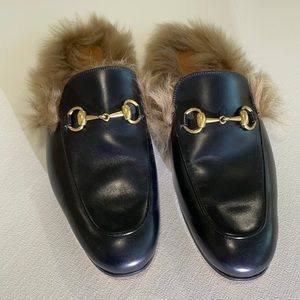 Gucci fur lined mule Black Mens 8